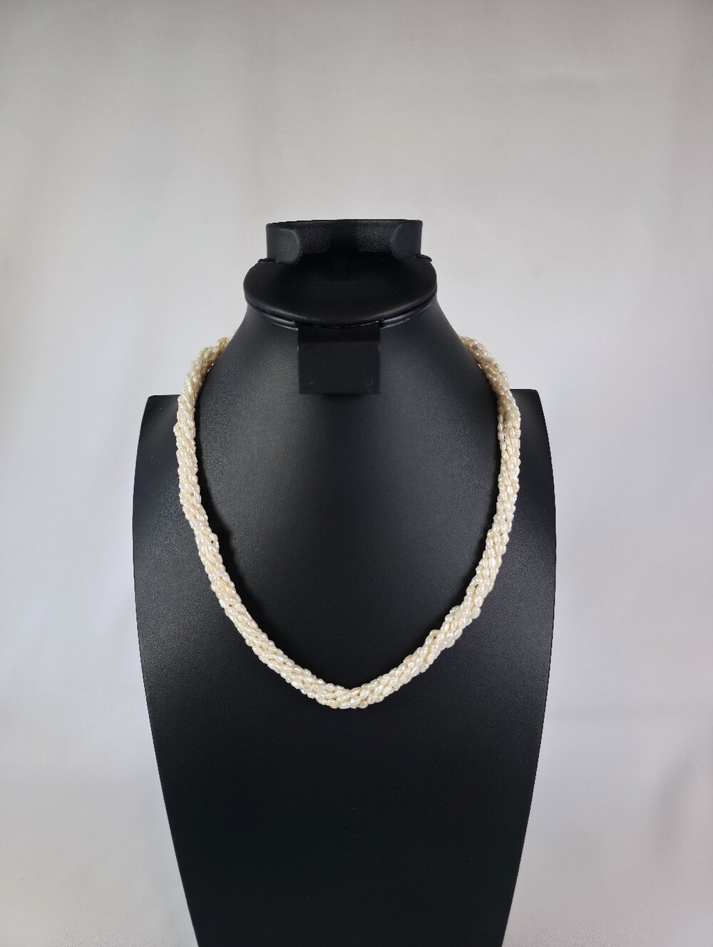 Vintage Seed Pearl Necklace Multi Strand Twisted White Ivory Cream 23 Inches